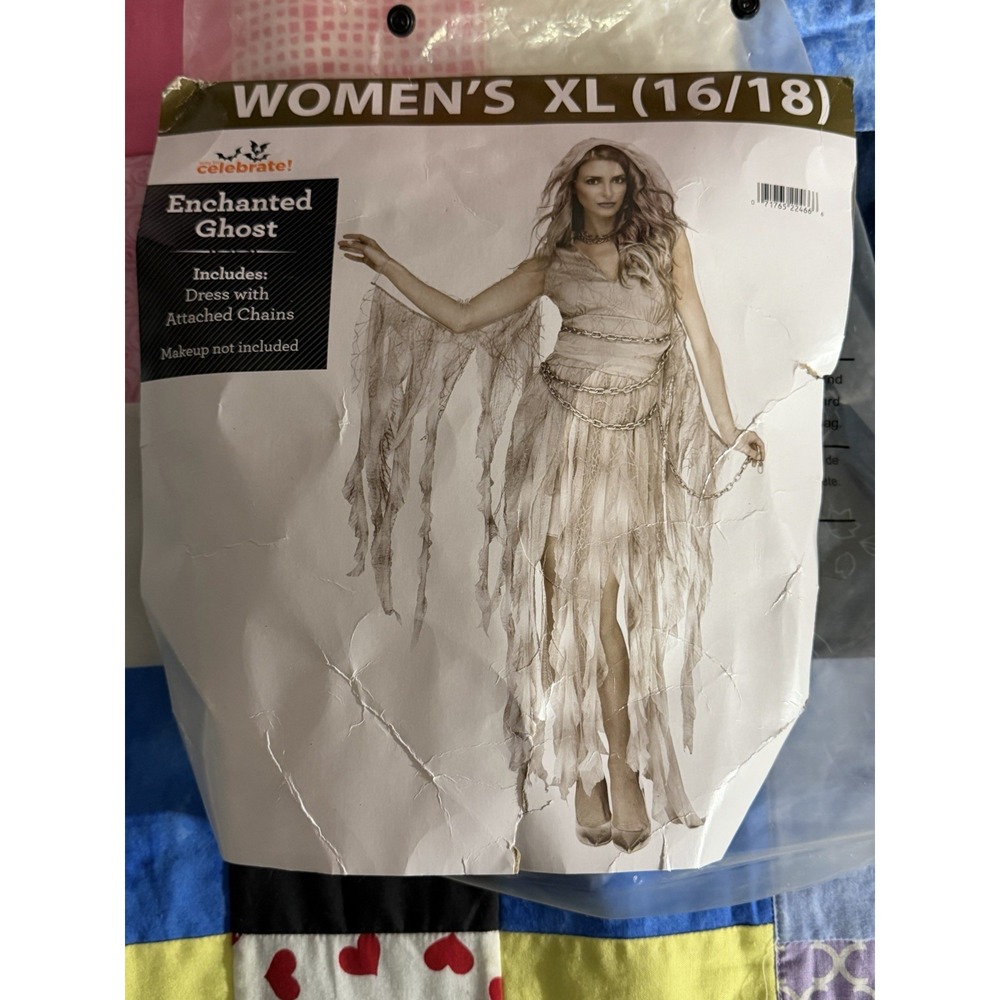 Enchanted Ghost Womens Fun World Costume Size XL